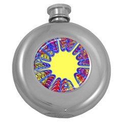 Explosion Big Bang Colour Structure Round Hip Flask (5 Oz) by Semog4