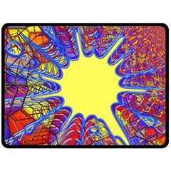 Explosion Big Bang Colour Structure One Side Fleece Blanket (large) by Semog4