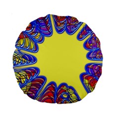 Explosion Big Bang Colour Structure Standard 15  Premium Round Cushions by Semog4