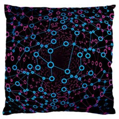 Artificial Intelligence Network Large Premium Plush Fleece Cushion Case (one Side) by Semog4