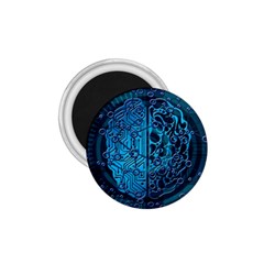 Artificial Intelligence Network Blue Art 1.75  Magnets