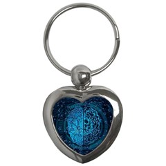 Artificial Intelligence Network Blue Art Key Chain (Heart)