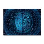 Artificial Intelligence Network Blue Art Sticker A4 (10 pack) Front