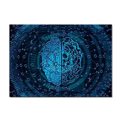 Artificial Intelligence Network Blue Art Sticker A4 (100 pack)