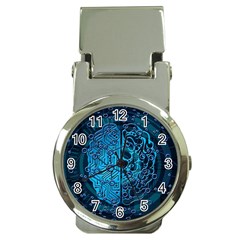 Artificial Intelligence Network Blue Art Money Clip Watches