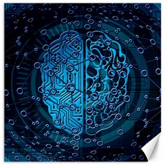 Artificial Intelligence Network Blue Art Canvas 20  x 20 