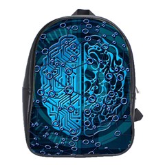 Artificial Intelligence Network Blue Art School Bag (XL)