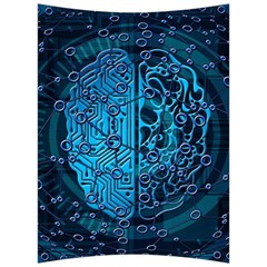 Artificial Intelligence Network Blue Art Back Support Cushion