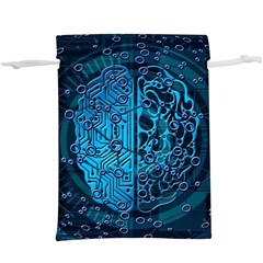 Artificial Intelligence Network Blue Art Lightweight Drawstring Pouch (XL)