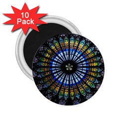 Mandala Floral Rose Window Strasbourg Cathedral France 2 25  Magnets (10 Pack)  by Semog4