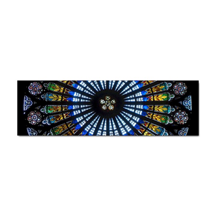 Mandala Floral Rose Window Strasbourg Cathedral France Sticker (Bumper)