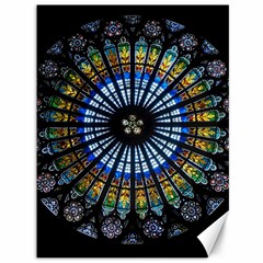 Mandala Floral Rose Window Strasbourg Cathedral France Canvas 36  X 48  by Semog4