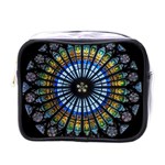 Mandala Floral Rose Window Strasbourg Cathedral France Mini Toiletries Bag (One Side) Front