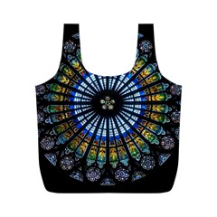 Mandala Floral Rose Window Strasbourg Cathedral France Full Print Recycle Bag (m) by Semog4