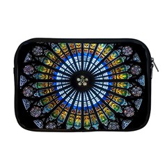 Mandala Floral Rose Window Strasbourg Cathedral France Apple Macbook Pro 17  Zipper Case by Semog4