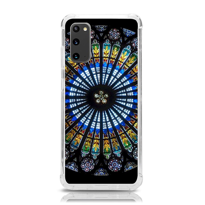 Mandala Floral Rose Window Strasbourg Cathedral France Samsung Galaxy S20 6.2 Inch TPU UV Case