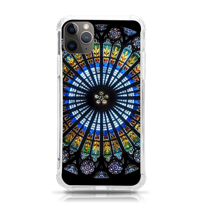 Mandala Floral Rose Window Strasbourg Cathedral France iPhone 11 Pro Max 6.5 Inch TPU UV Print Case