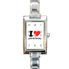 I love heather Rectangle Italian Charm Watch