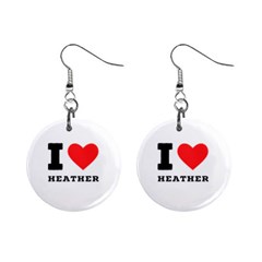 I love heather Mini Button Earrings