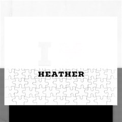 I love heather Rectangular Jigsaw Puzzl