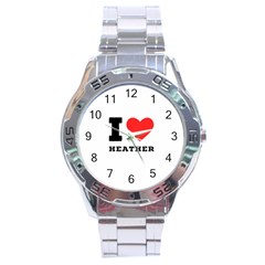 I love heather Stainless Steel Analogue Watch