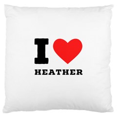 I love heather Large Cushion Case (One Side)