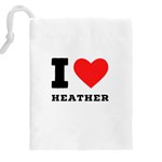 I love heather Drawstring Pouch (5XL) Back