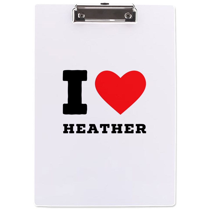 I love heather A4 Acrylic Clipboard