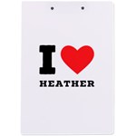 I love heather A4 Acrylic Clipboard Back