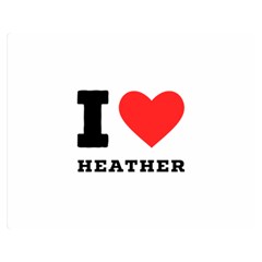 I Love Heather One Side Premium Plush Fleece Blanket (medium) by ilovewhateva