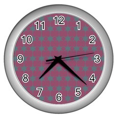 Pattern 148 Wall Clock (silver) by GardenOfOphir