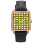 Pattern 153 Rose Gold Leather Watch  Front