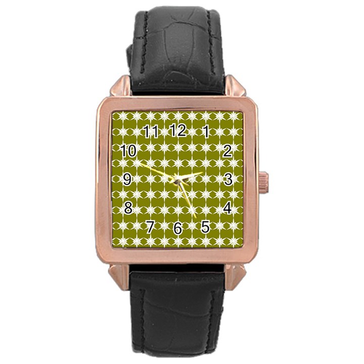 Pattern 153 Rose Gold Leather Watch 