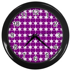 Pattern 154 Wall Clock (black) by GardenOfOphir