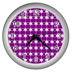 Pattern 154 Wall Clock (silver) by GardenOfOphir