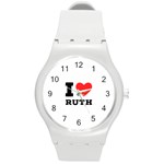 I love ruth Round Plastic Sport Watch (M) Front