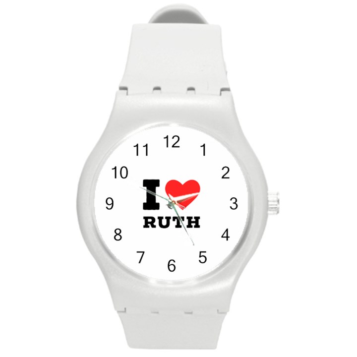 I love ruth Round Plastic Sport Watch (M)