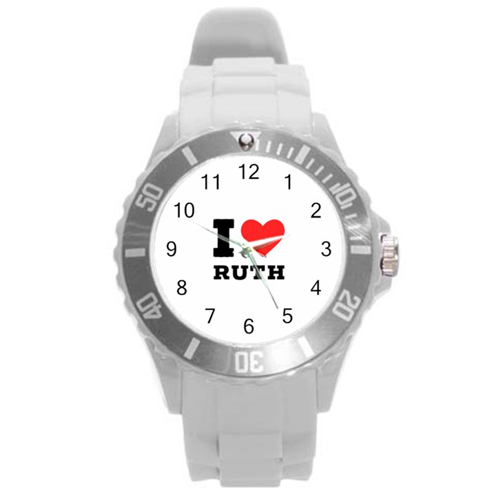 I love ruth Round Plastic Sport Watch (L)