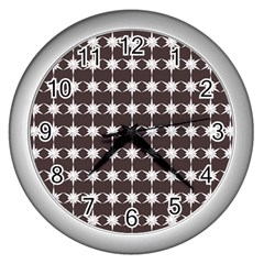 Pattern 155 Wall Clock (silver) by GardenOfOphir