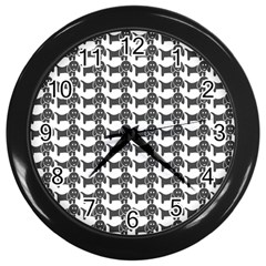 Pattern 160 Wall Clock (black) by GardenOfOphir