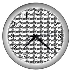 Pattern 160 Wall Clock (silver) by GardenOfOphir