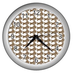 Pattern 161 Wall Clock (silver) by GardenOfOphir