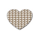 Pattern 161 Rubber Heart Coaster (4 pack) Front