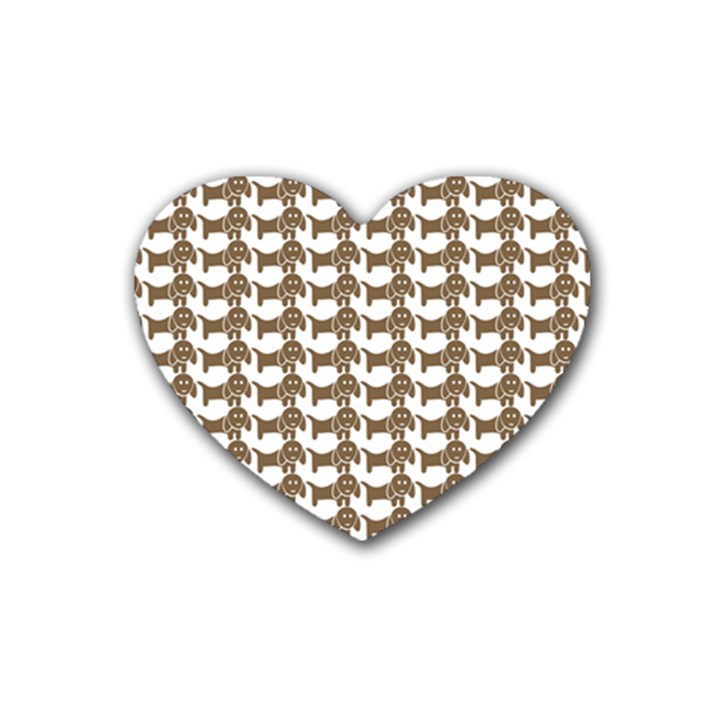 Pattern 161 Rubber Heart Coaster (4 pack)