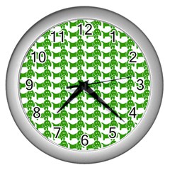 Pattern 163 Wall Clock (silver) by GardenOfOphir