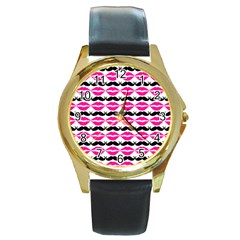 Pattern 170 Round Gold Metal Watch by GardenOfOphir