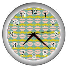 Pattern 176 Wall Clock (silver) by GardenOfOphir