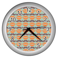 Pattern 178 Wall Clock (silver) by GardenOfOphir