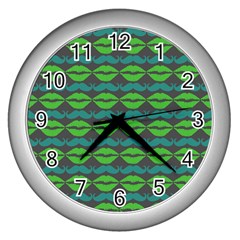 Pattern 179 Wall Clock (silver) by GardenOfOphir