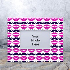 Pattern 177 White Tabletop Photo Frame 4 x6  by GardenOfOphir